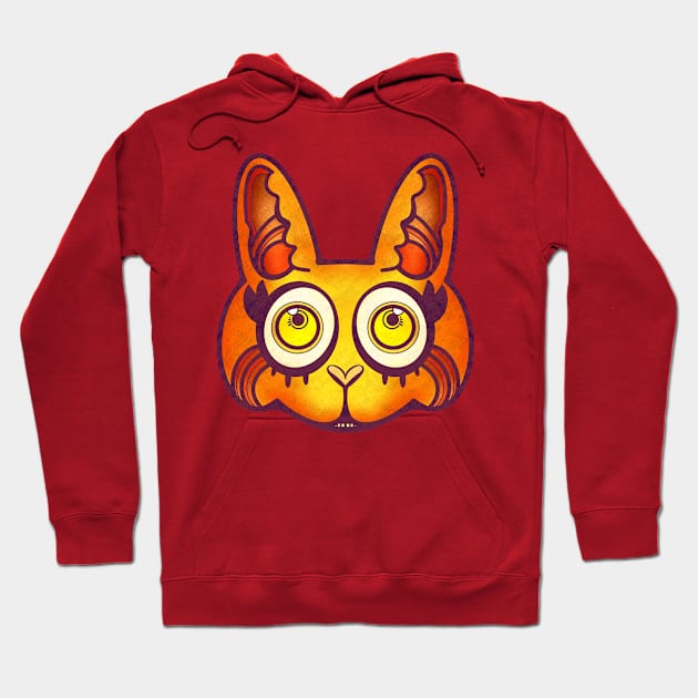 Cute Angry Orange Bunny Hoodie by Latisha Taylor Art